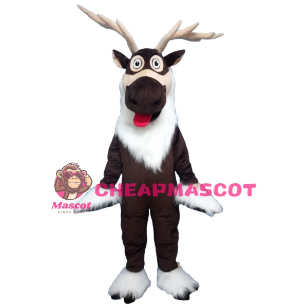 Brown reindeer Christmas reindeer Mascot Costume