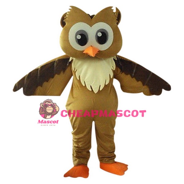 Brown Owl Mascot Costume