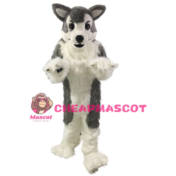 Gray Wolf Husky Dog Mascot Costumes