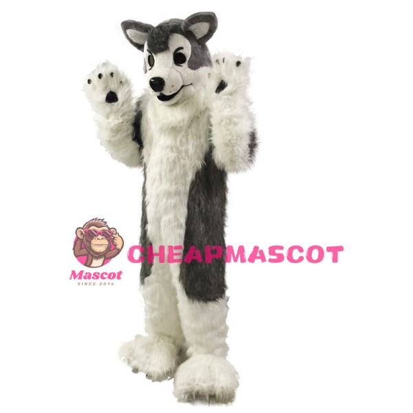 Gray Wolf Husky Dog Mascot Costumes
