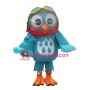 Blue Bird Mascot Costume with Glasses