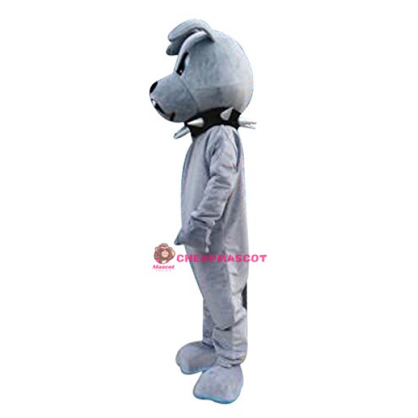 Grey Bulldog Mascot Costume