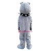 Grey Bulldog Mascot Costume