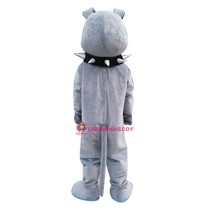 Grey Bulldog Mascot Costume