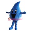 Blue Water Droplet Mascot Costume
