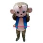 Cute Monkey Mascot Costume in Blue Jacket