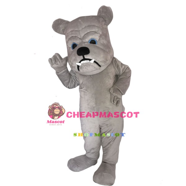 Grey Bulldog Lightweight Mascot Costume