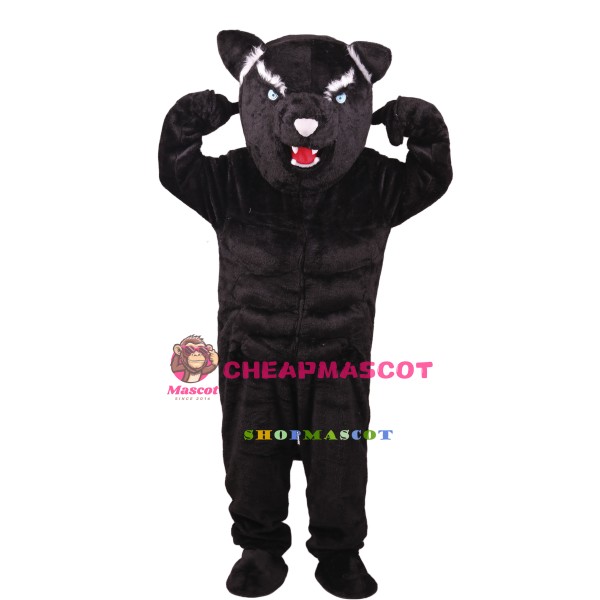 Black Panther Power Cat Mascot Costume