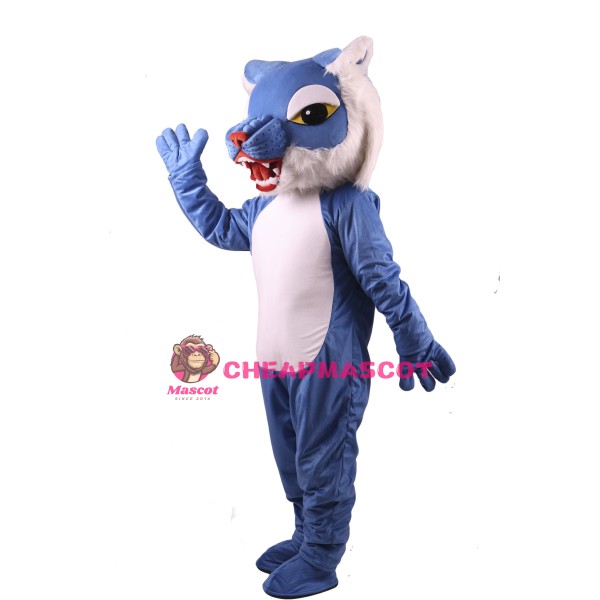 Blue Wildcat Power Cat Mascot Costume