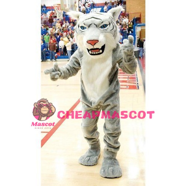 Gray Wildcat Mascot Costume