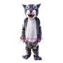 Grey Wildcat Bobcat Mascot Costume
