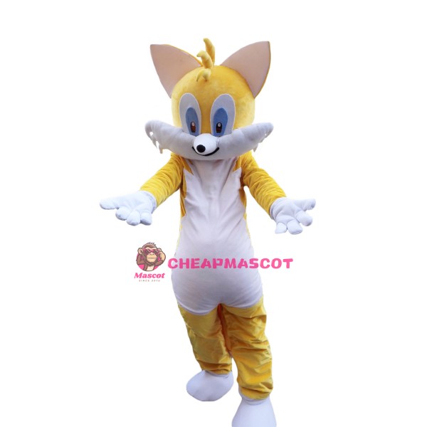 Yellow Cat Mascot Costume