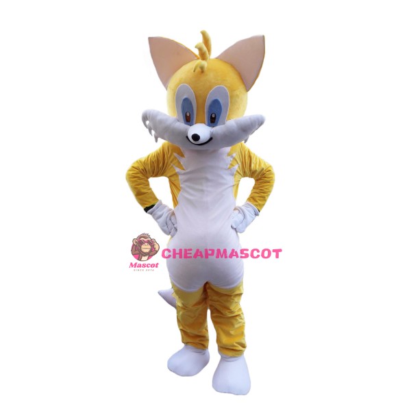 Yellow Cat Mascot Costume
