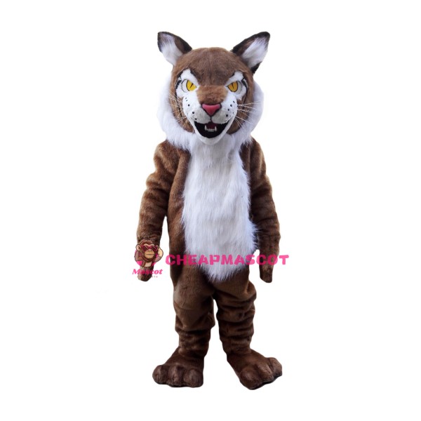 Brown Wildcat Bobcat Mascot Costume