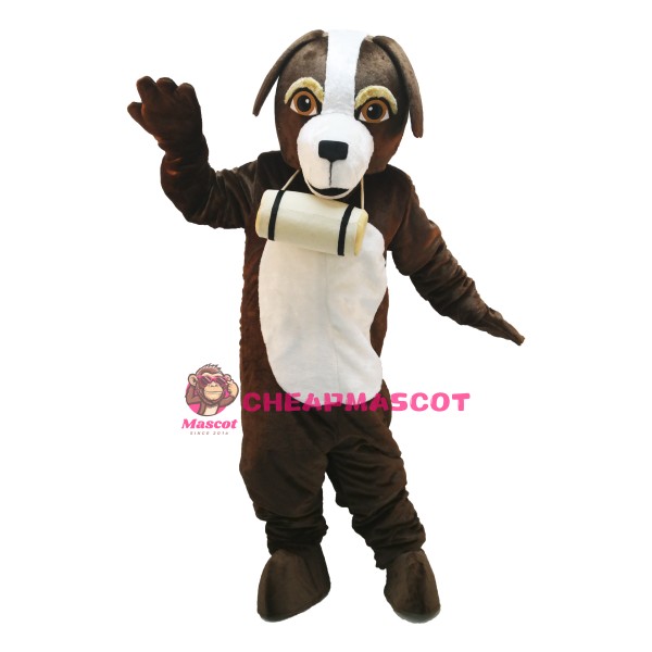 Cute St. Bernard Dog Mascot Costume