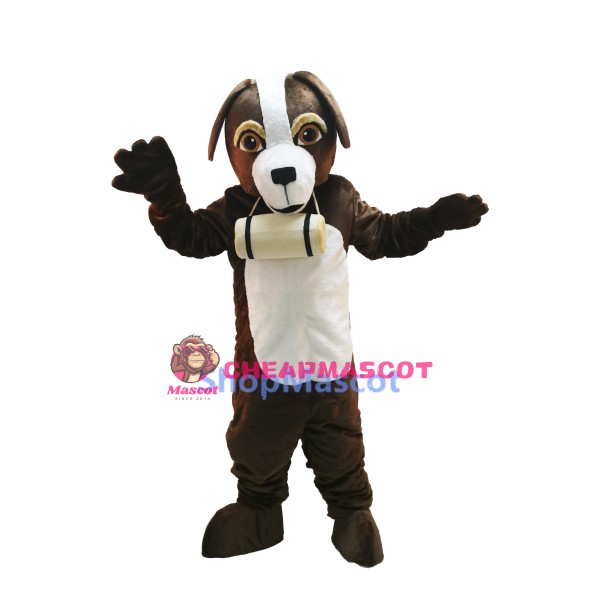 Cute St. Bernard Dog Mascot Costume