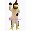 Friendly Beige Chicken Mascot Costume