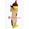 Friendly Beige Chicken Mascot Costume