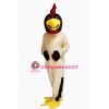 Friendly Beige Chicken Mascot Costume