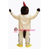Friendly Beige Chicken Mascot Costume