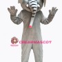 Gray Cute Elephant Mascot Costume on Clearance