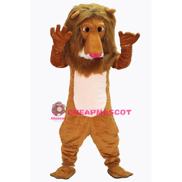 Brown Cute Lion Mascot Costume on Clearance