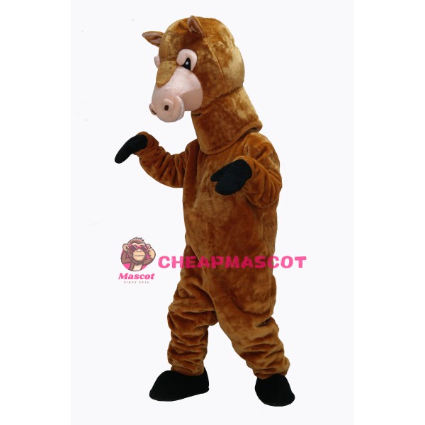 Brown Cute Horse Mascot Costume on Clearance