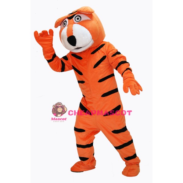 Cute Orange Tiger Mascot Costume on Clearance