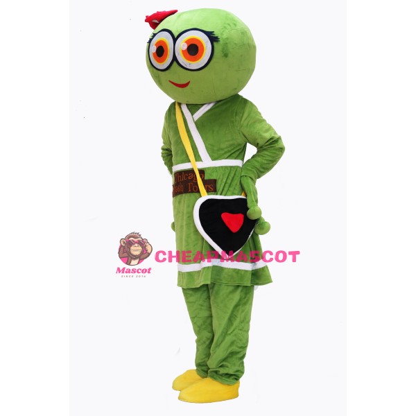 Cute Female Green Frog Mascot Costume on Clearance