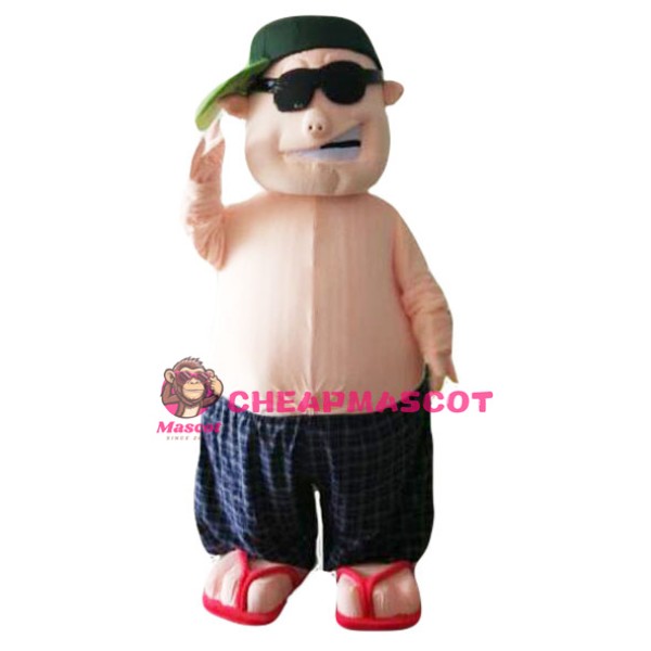 Badass Bad Man Cartoon Baddie Mascot Costume