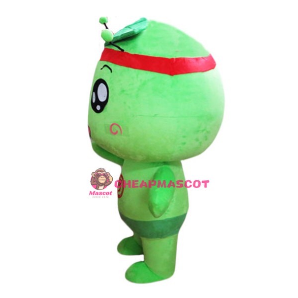 Cartoon Character Green Leaf Mascot Costume