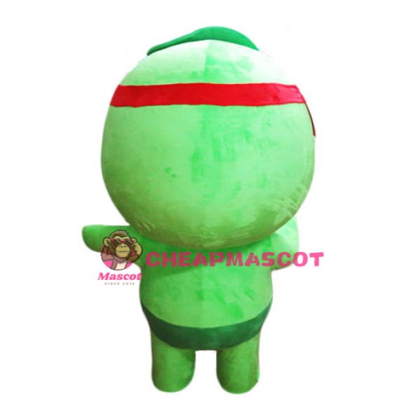 Cartoon Character Green Leaf Mascot Costume