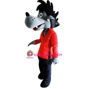 Cartoon Wolf Mascot Costume 2 Colors