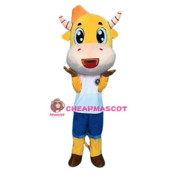 Cartoon Cow Mascot Costume