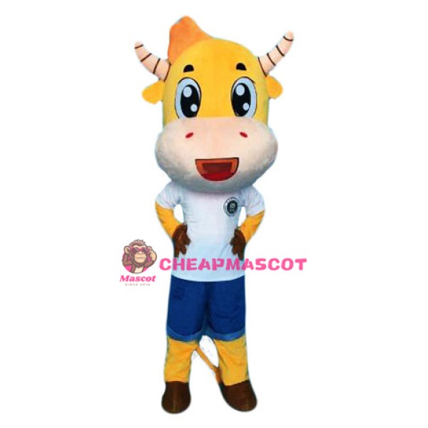Cartoon Cow Mascot Costume