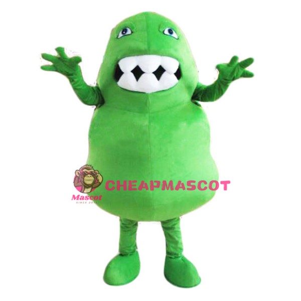 Germ Mascot Costume Green Bacteria Mascot