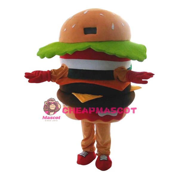 Hamburger Mascot Costume Advertising Restaurant Costume