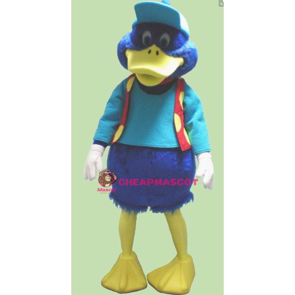 Cute Blue Duck Mascot Costume