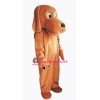 Loyal and Tame Brown Dog Mascot Costume