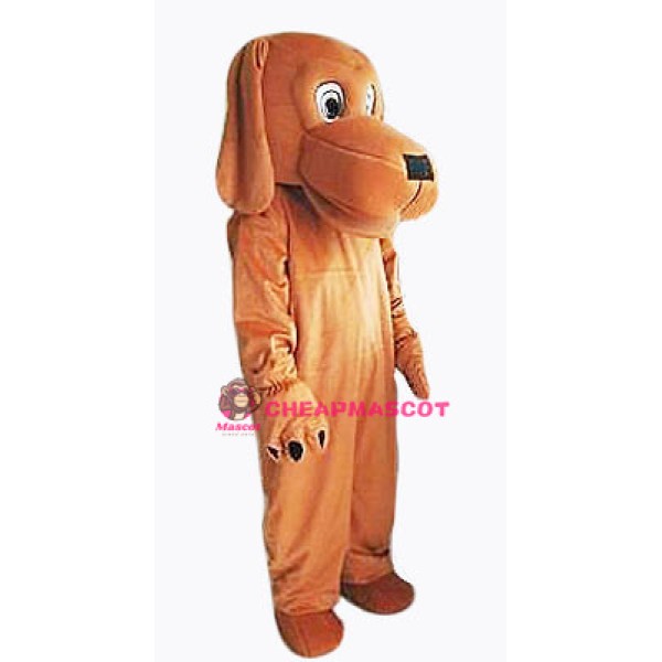 Loyal and Tame Brown Dog Mascot Costume