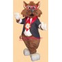 Gentle Georgia Glasses Cat Mascot Costume