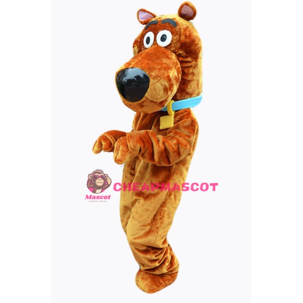 Cute  Brown Scooby Doo Dog Mascot Costume