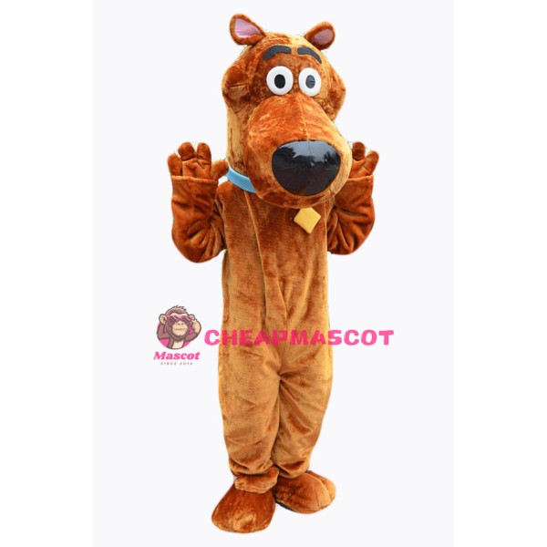 Cute  Brown Scooby Doo Dog Mascot Costume