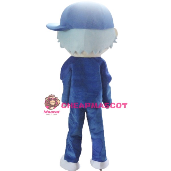 Halloween Blue Cloth Young Boy Mascot Costume for Adult