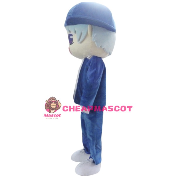 Halloween Blue Cloth Young Boy Mascot Costume for Adult