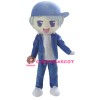 Halloween Blue Cloth Young Boy Mascot Costume for Adult
