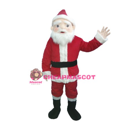 White Mustache Christmas Santa Claus Mascot Costume for Adult