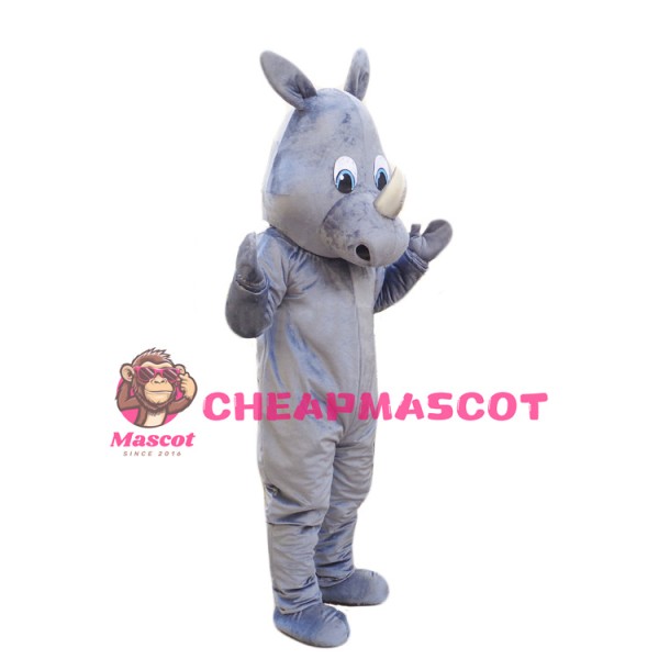 Cute Animal Gray Hippo Mascot Costume for Adult