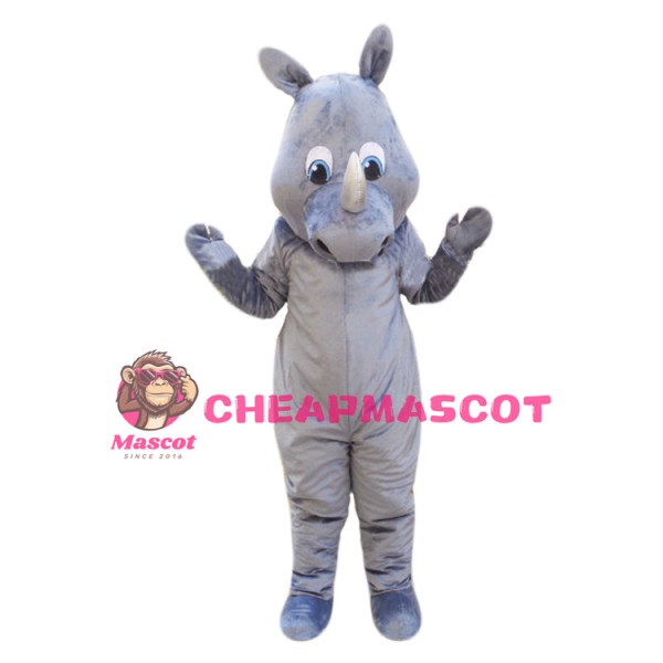 Cute Animal Gray Hippo Mascot Costume for Adult