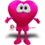 Rose Pink Love Heart Mascot Costume Benevolence Costume for Adult